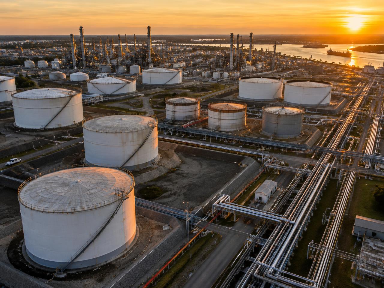 Fuel storage terminal and pipelines